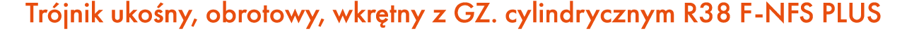Tr jnik uko ny, obrotowy, wkr tny z GZ. cylindrycznym R38 F NFS PLUS